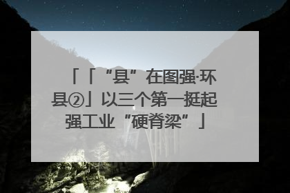 「“县”在图强·环县②」以三个第一挺起强工业“硬脊梁”