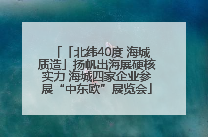 「北纬40度 海城质造」扬帆出海展硬核实力 海城四家企业参展“中东欧”展览会