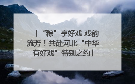 “粽”享好戏 戏韵流芳！共赴河北“中华有好戏”特别之约