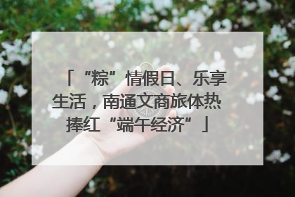 “粽”情假日、乐享生活，南通文商旅体热捧红“端午经济”