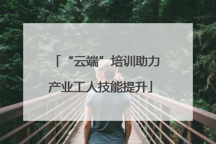 “云端”培训助力产业工人技能提升