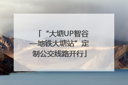 “大塘UP智谷—地铁大塘站”定制公交线路开行
