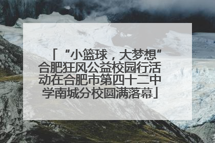 “小篮球，大梦想”合肥狂风公益校园行活动在合肥市第四十二中学南城分校圆满落幕