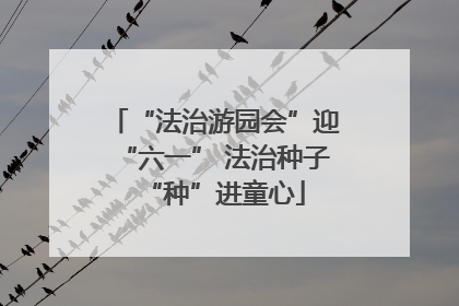 “法治游园会”迎“六一” 法治种子“种”进童心