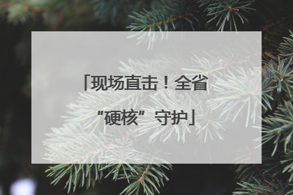 现场直击！全省“硬核”守护