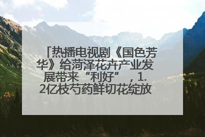 热播电视剧《国色芳华》给菏泽花卉产业发展带来“利好”，1.2亿枝芍药鲜切花绽放“国色芳华”