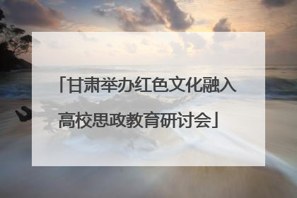 甘肃举办红色文化融入高校思政教育研讨会