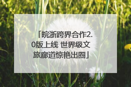 皖浙跨界合作2.0版上线 世界级文旅廊道惊艳出圈