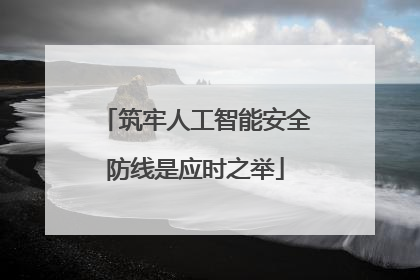 筑牢人工智能安全防线是应时之举