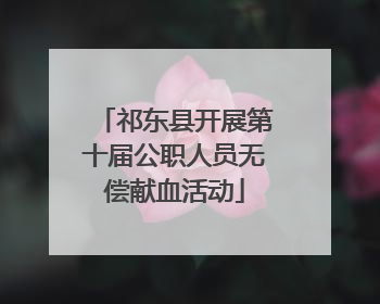祁东县开展第十届公职人员无偿献血活动