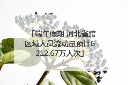 端午假期 河北省跨区域人员流动量预计6212.67万人次