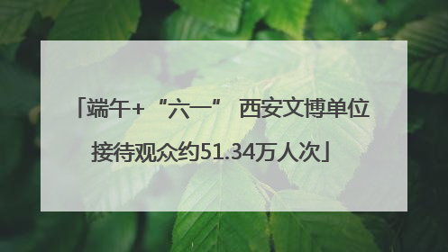 端午+“六一” 西安文博单位接待观众约51.34万人次