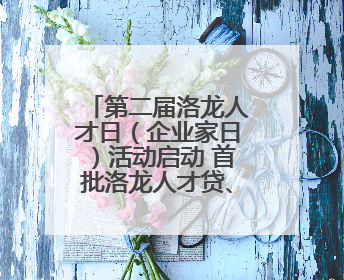 第二届洛龙人才日（企业家日）活动启动 首批洛龙人才贷、助企贷发布