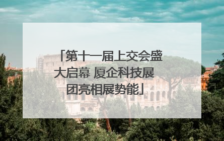 第十一届上交会盛大启幕 厦企科技展团亮相展势能