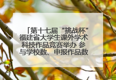 第十七届“挑战杯”福建省大学生课外学术科技作品竞赛举办 参与学校数、申报作品数创历史新高