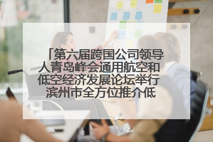 第六届跨国公司领导人青岛峰会通用航空和低空经济发展论坛举行 滨州市全方位推介低空经济发展优势