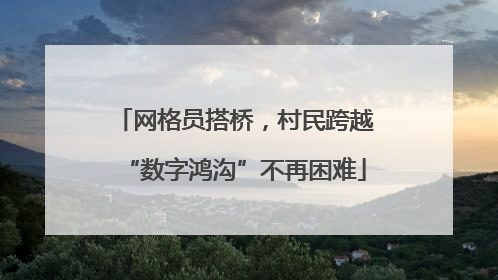 网格员搭桥，村民跨越“数字鸿沟”不再困难