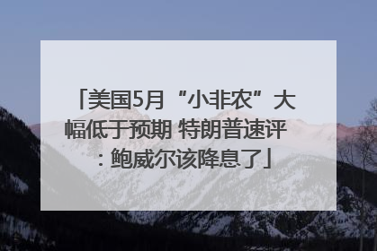 美国5月“小非农”大幅低于预期 特朗普速评：鲍威尔该降息了