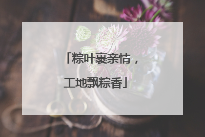 粽叶裹亲情，工地飘粽香
