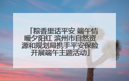 粽香里话平安 端午情暖夕阳红 滨州市自然资源和规划局携手平安保险开展端午主题活动