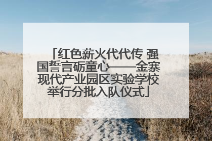红色薪火代代传 强国誓言砺童心——金寨现代产业园区实验学校举行分批入队仪式