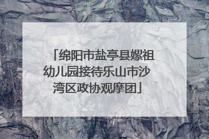 绵阳市盐亭县嫘祖幼儿园接待乐山市沙湾区政协观摩团