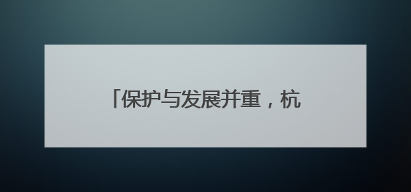 保护与发展并重，杭州在“依山理水”间唤醒“古村新生”