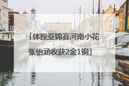 体操亚锦赛河南小花张怡涵收获2金1铜