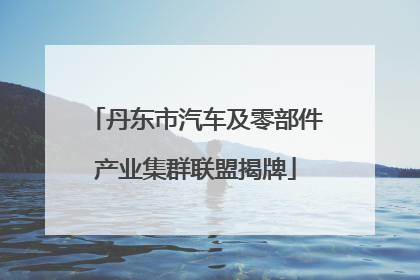 丹东市汽车及零部件产业集群联盟揭牌