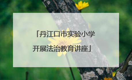 丹江口市实验小学开展法治教育讲座