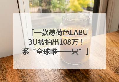 一款薄荷色LABUBU被拍出108万！系“全球唯一一只”