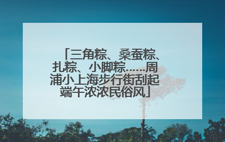 三角粽、桑蚕粽、扎粽、小脚粽……周浦小上海步行街刮起端午浓浓民俗风