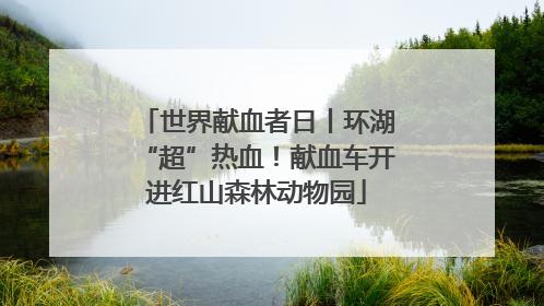 世界献血者日丨环湖“超”热血！献血车开进红山森林动物园