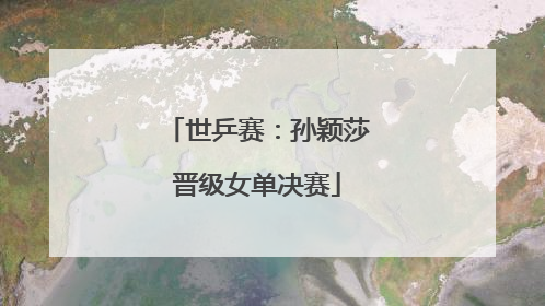世乒赛：孙颖莎晋级女单决赛