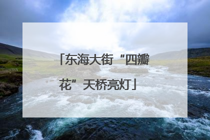 东海大街“四瓣花”天桥亮灯