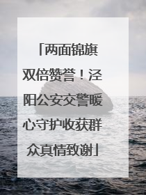 两面锦旗 双倍赞誉！泾阳公安交警暖心守护收获群众真情致谢