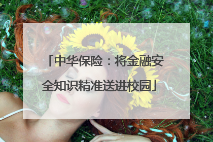 中华保险：将金融安全知识精准送进校园