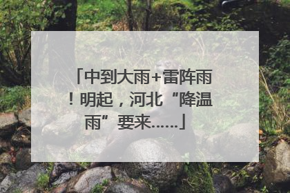 中到大雨+雷阵雨！明起，河北“降温雨”要来……