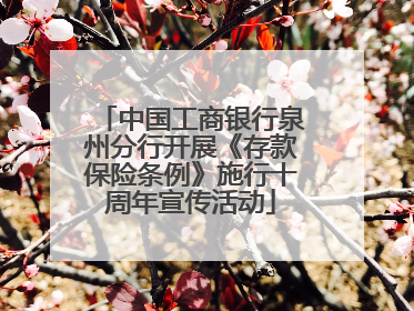 中国工商银行泉州分行开展《存款保险条例》施行十周年宣传活动