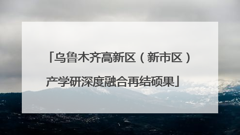 乌鲁木齐高新区（新市区）产学研深度融合再结硕果