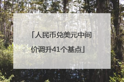 人民币兑美元中间价调升41个基点