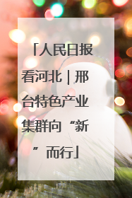 人民日报看河北｜邢台特色产业集群向“新”而行
