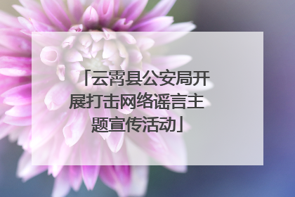 云霄县公安局开展打击网络谣言主题宣传活动