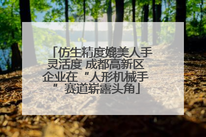 仿生精度媲美人手灵活度 成都高新区企业在“人形机械手”赛道崭露头角