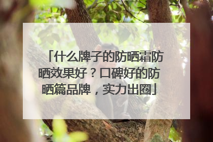 什么牌子的防晒霜防晒效果好？口碑好的防晒篇品牌，实力出圈
