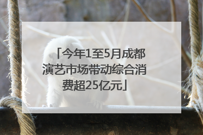 今年1至5月成都演艺市场带动综合消费超25亿元