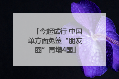 今起试行 中国单方面免签“朋友圈”再增4国