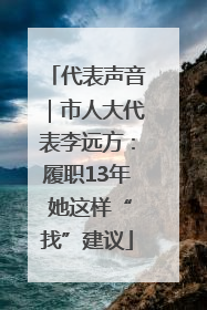 代表声音｜市人大代表李远方：履职13年 她这样“找”建议