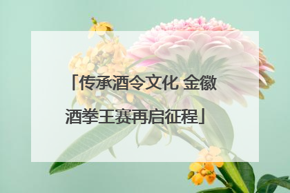 传承酒令文化 金徽酒拳王赛再启征程