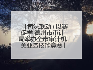 司法联动+以赛促学 德州市审计局举办全市审计机关业务技能竞赛